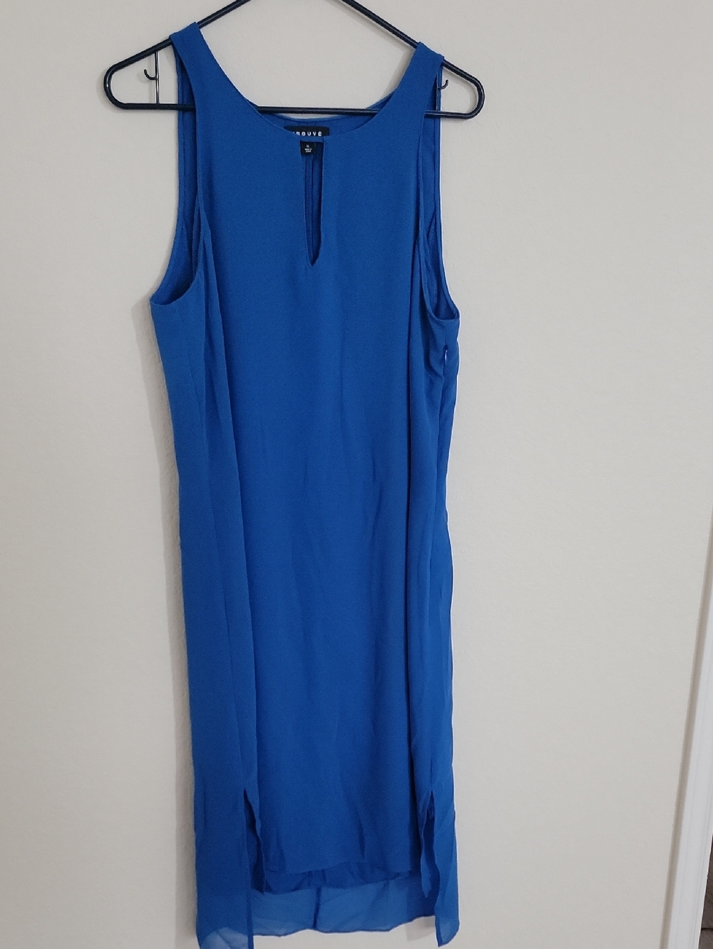 Trouve Blue Sleeveless Shift Dress - Size 12